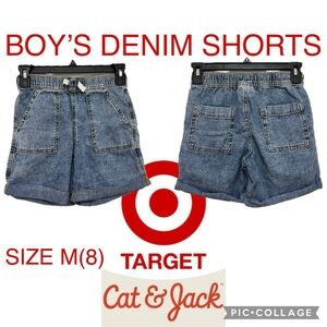 Boys' Classic 'Above the Knee' Pull-On Shorts - Cat & Jack™ Light Wash M(8)
